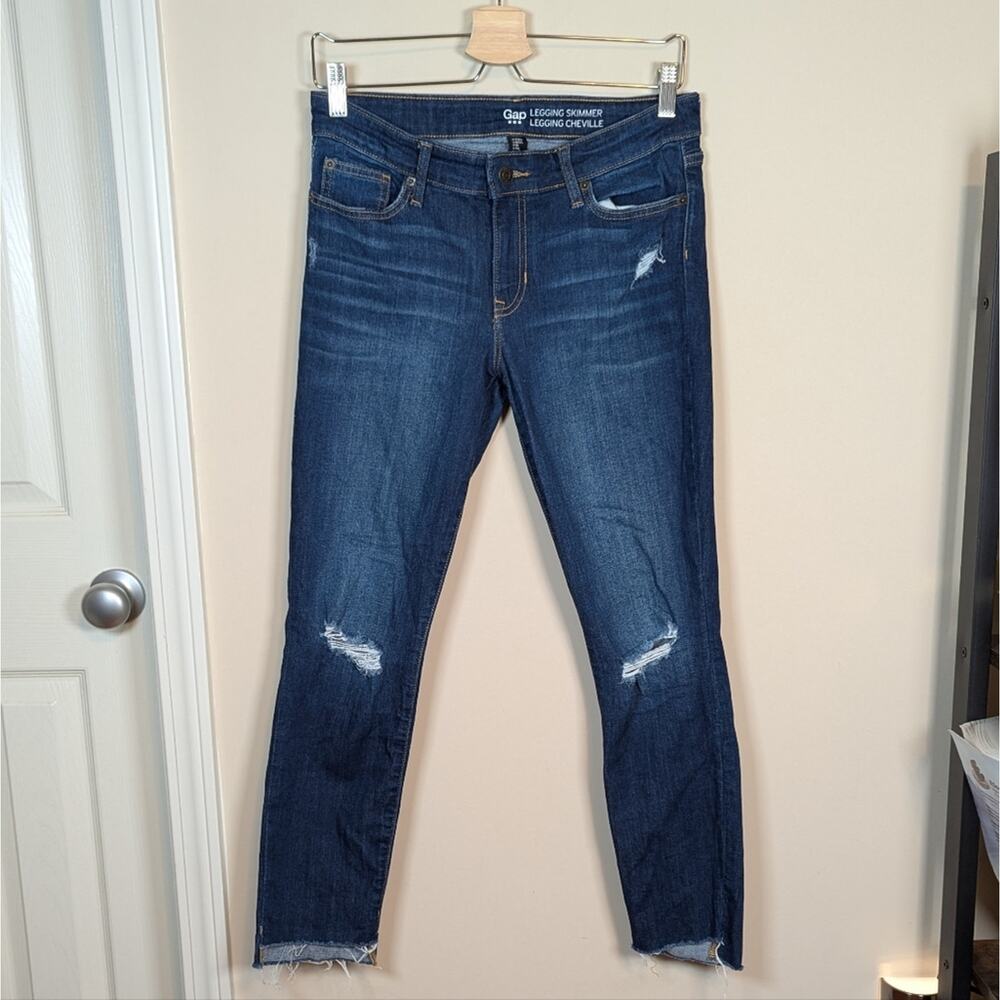 Gap Legging Skimmer Distressed Jeans Size 4/27